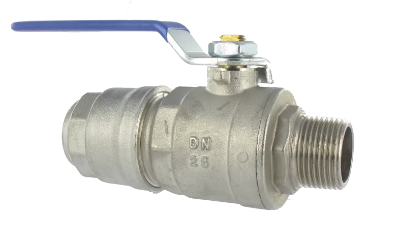 Compressed air distribution LOCKABLE BALL VALVE WITH CONNECTION, MALE THREADED